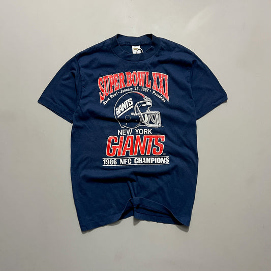 Large 1986 New York Giants Super Bowl XXI T-shirt