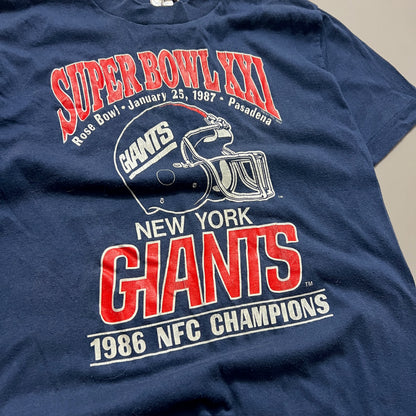 Large 1986 New York Giants Super Bowl XXI T-shirt