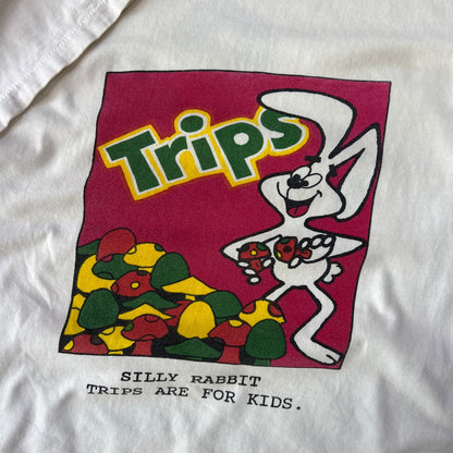 Large 1990s General Mills Trips are for Kids Parody T-shirt