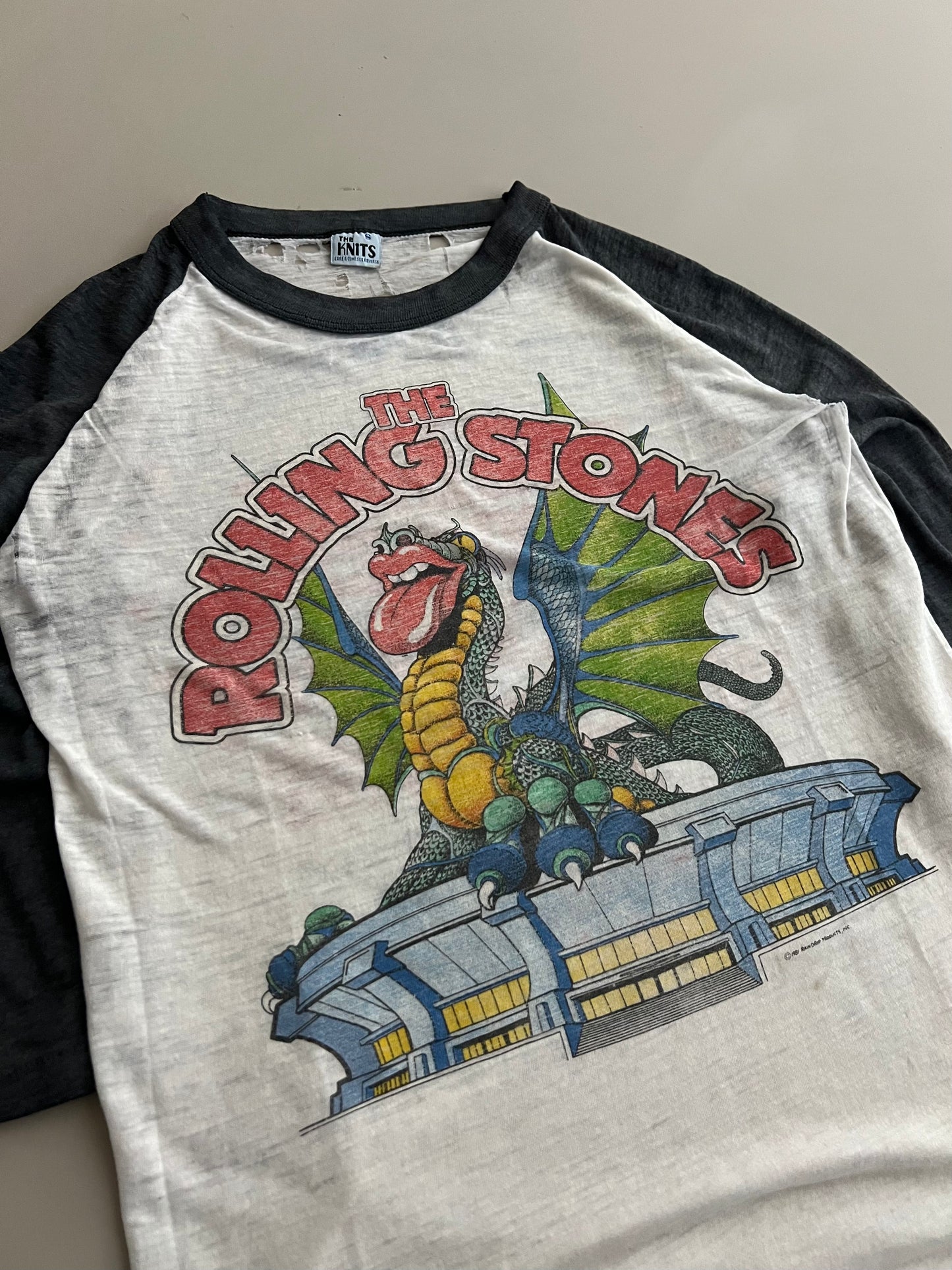Small 1981 Rolling Stones LA Coliseum Raglan