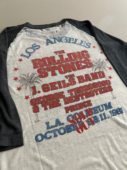Small 1981 Rolling Stones LA Coliseum Raglan