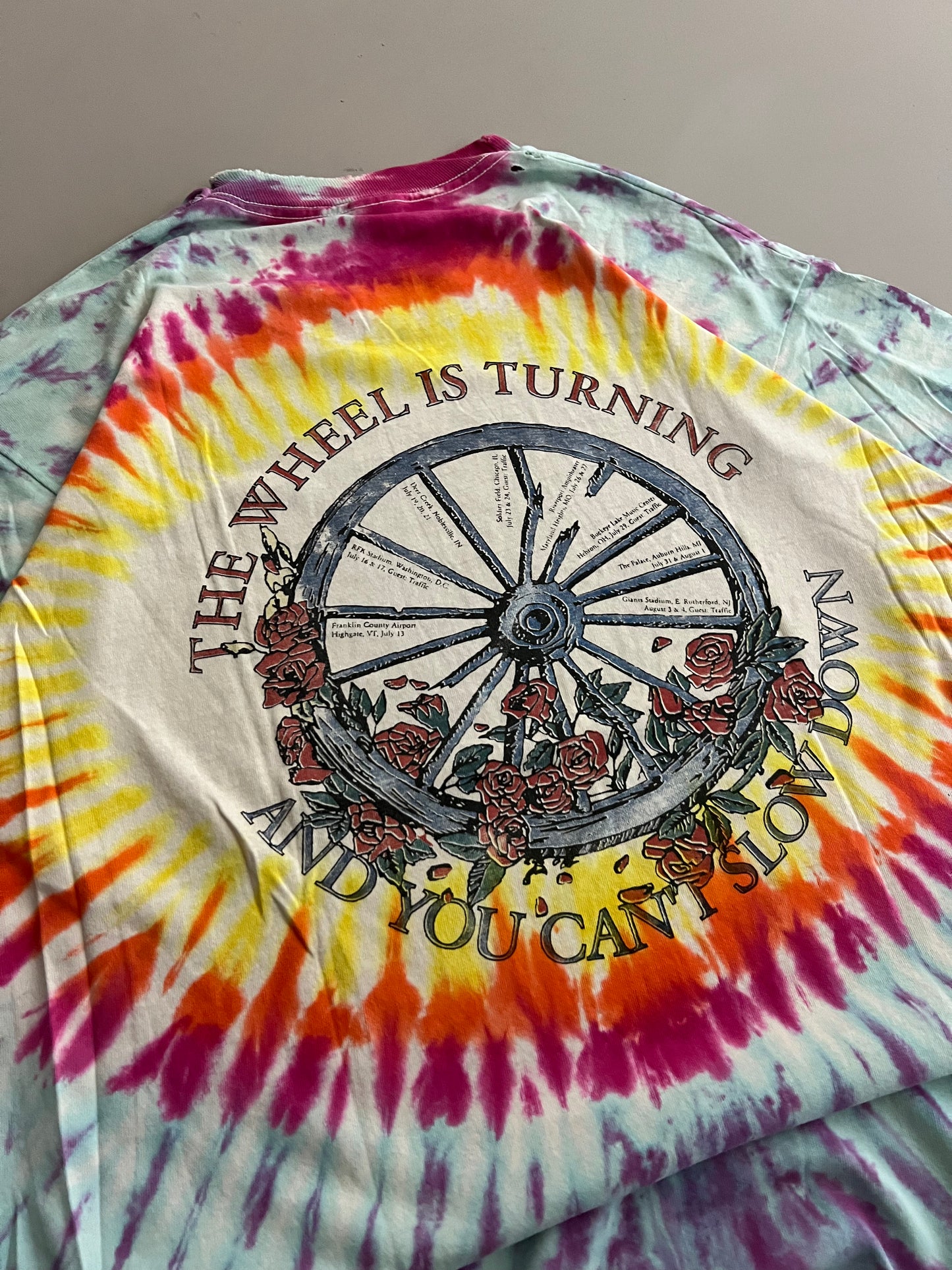 XL 90s Grateful Dead The Wheel is Turning Tour T-shirt