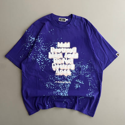 XL A Bathing Ape Spray-Paint Slogan T-shirt