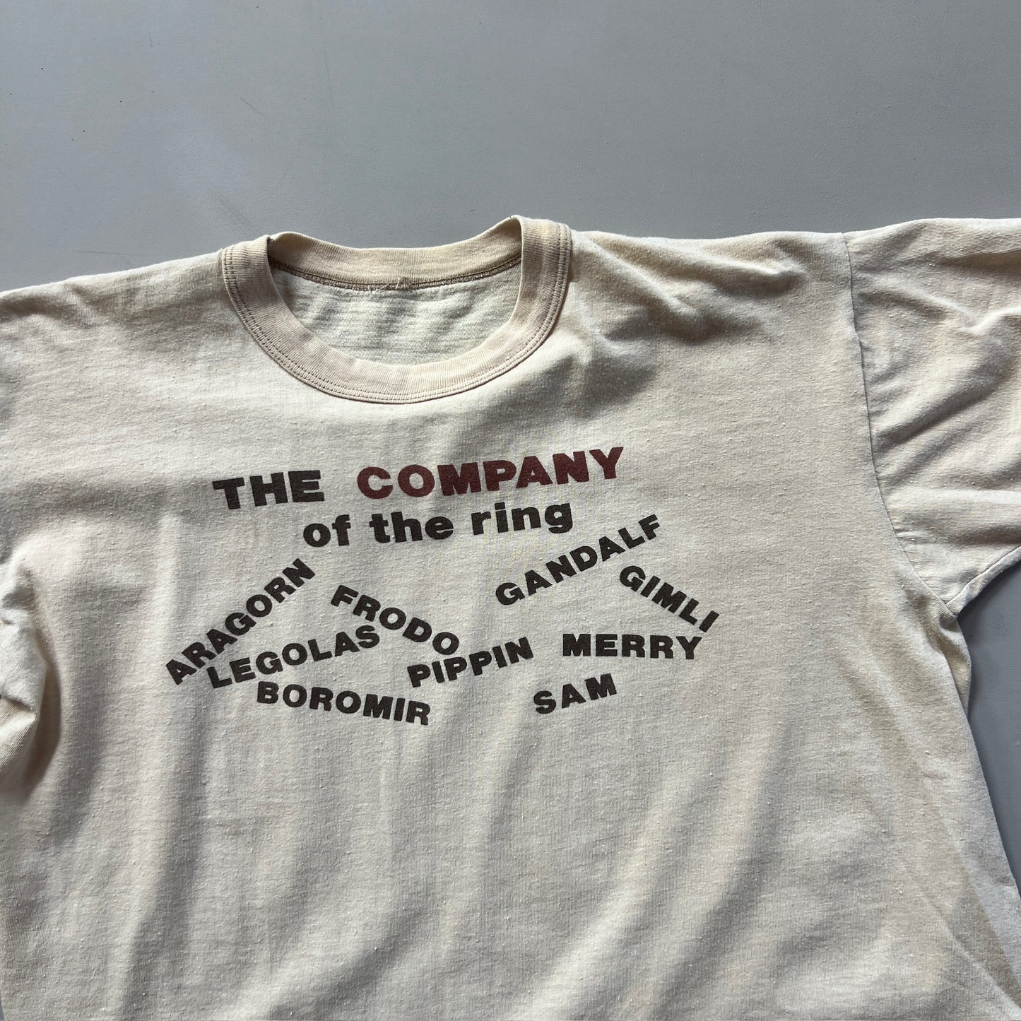 Large 1970s Lord of the Ring Fan Made T-shirt