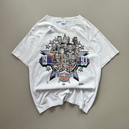 Large 1993 Utah NBA All Star Game Caricature T-shirt