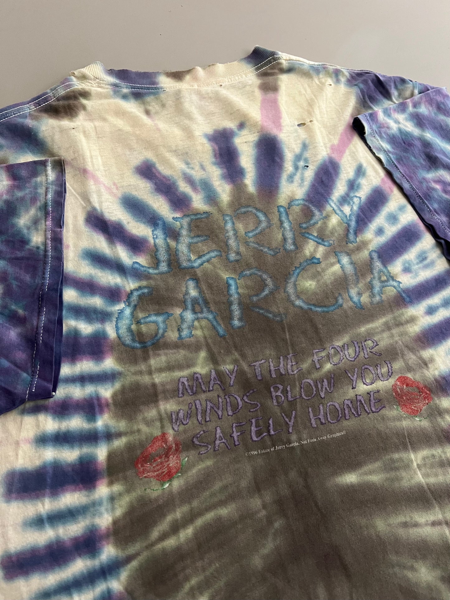 XL 1996 Distressed Jerry Garcia T-shirt
