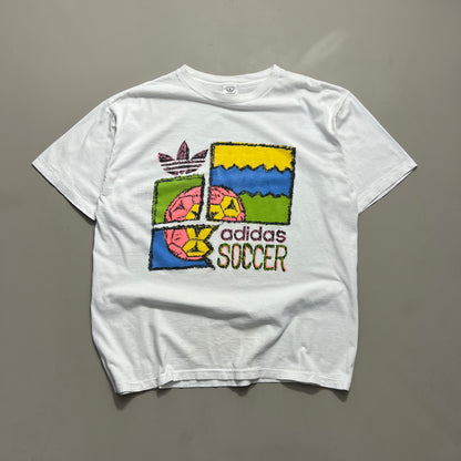 Large 1980s Adidas Soccer T-shirt