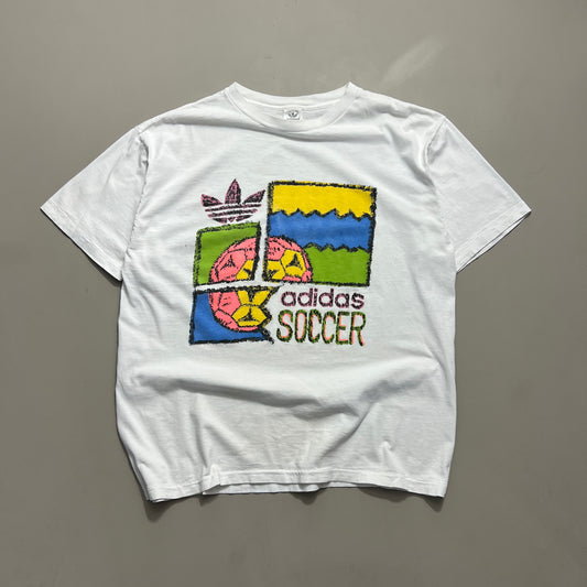 Large 1980s Adidas Soccer T-shirt