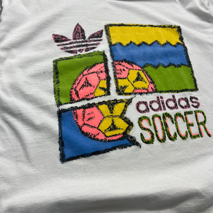 Large 1980s Adidas Soccer T-shirt