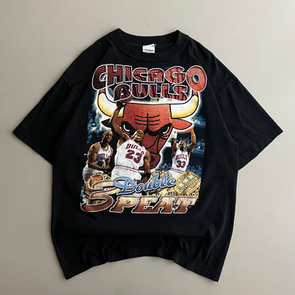 Large 90s Chicago Bulls Back to Back Rap T-shirt