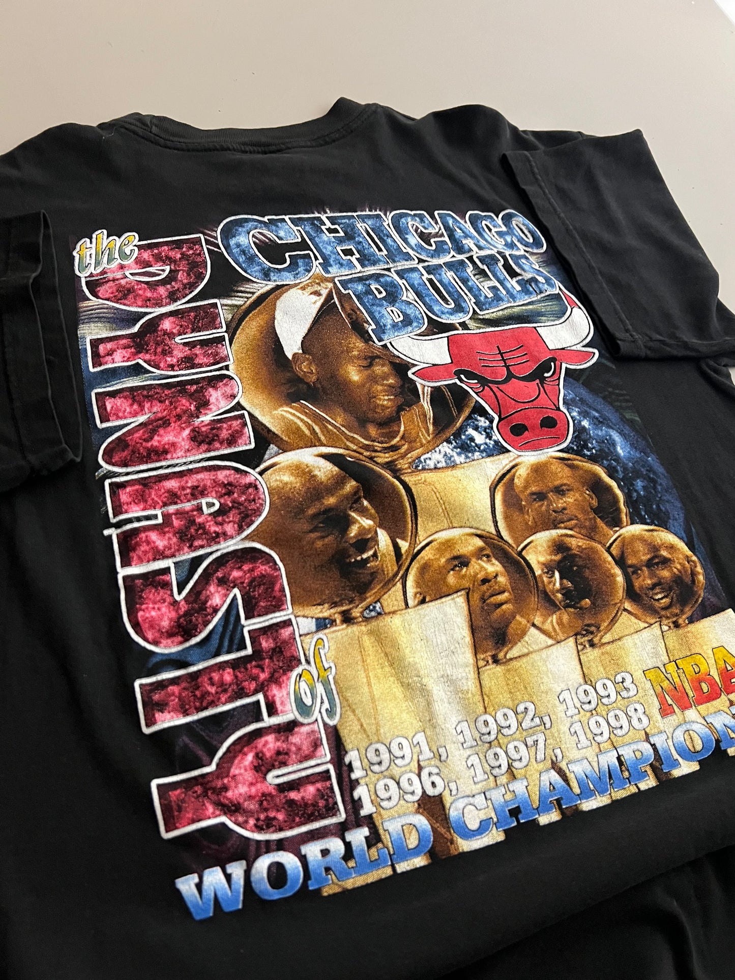 Large 90s Chicago Bulls Back to Back Rap T-shirt