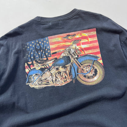 XL 2000s Hot Leathers Long Sleeve Biker T-shirt