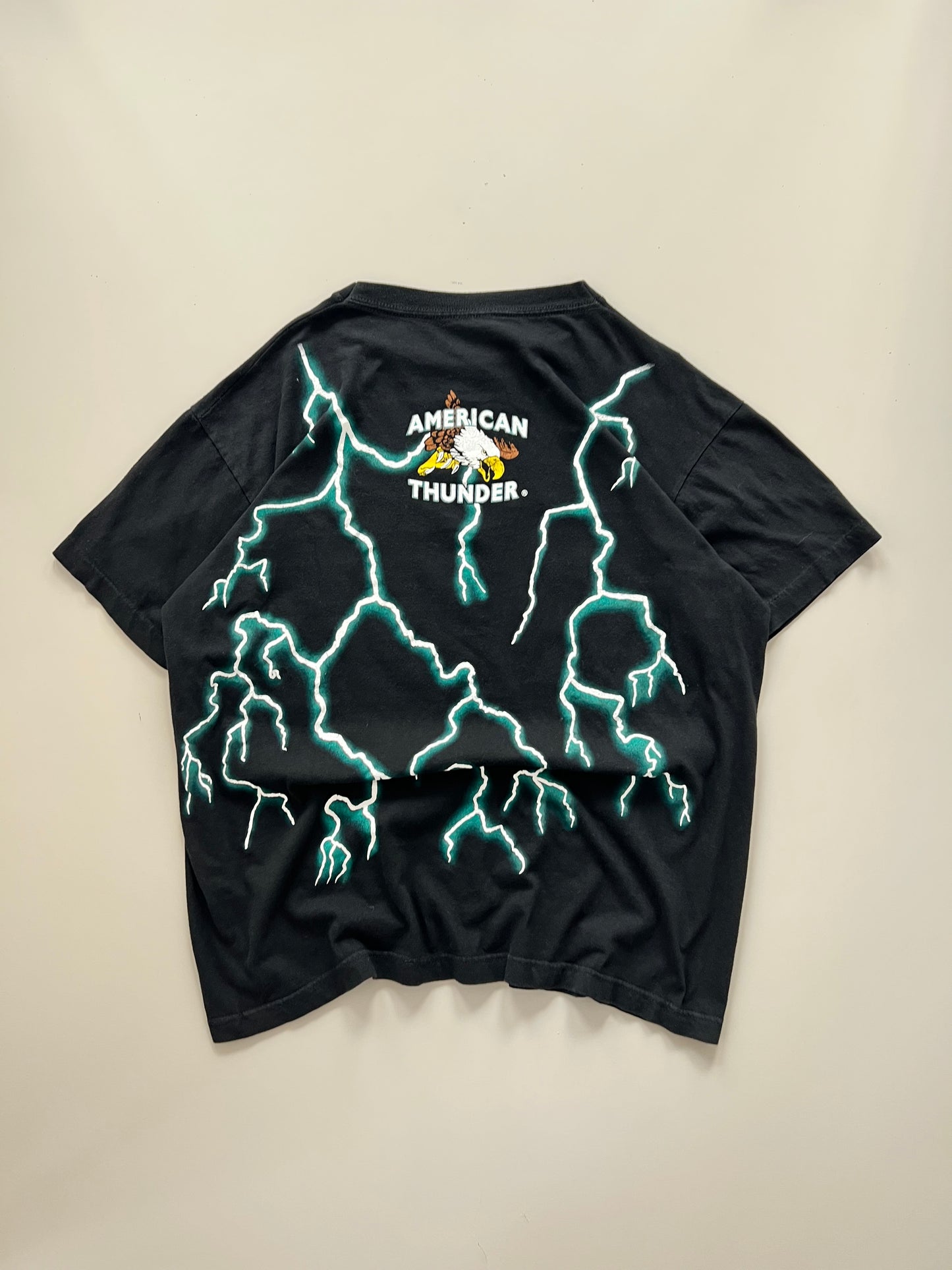 Large 90s Cowboy Country American Thunder T-shirt