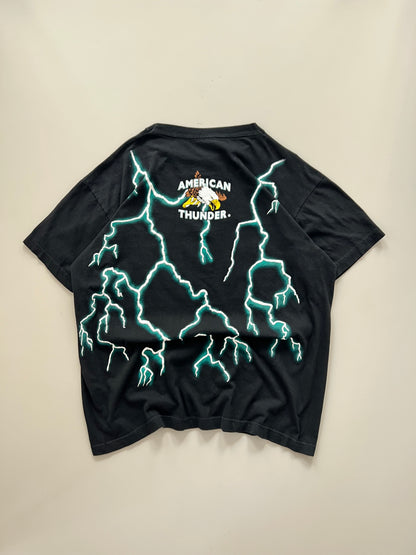Large 90s Cowboy Country American Thunder T-shirt