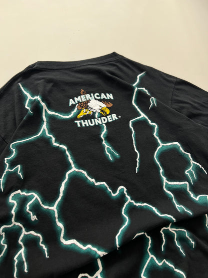 Large 90s Cowboy Country American Thunder T-shirt