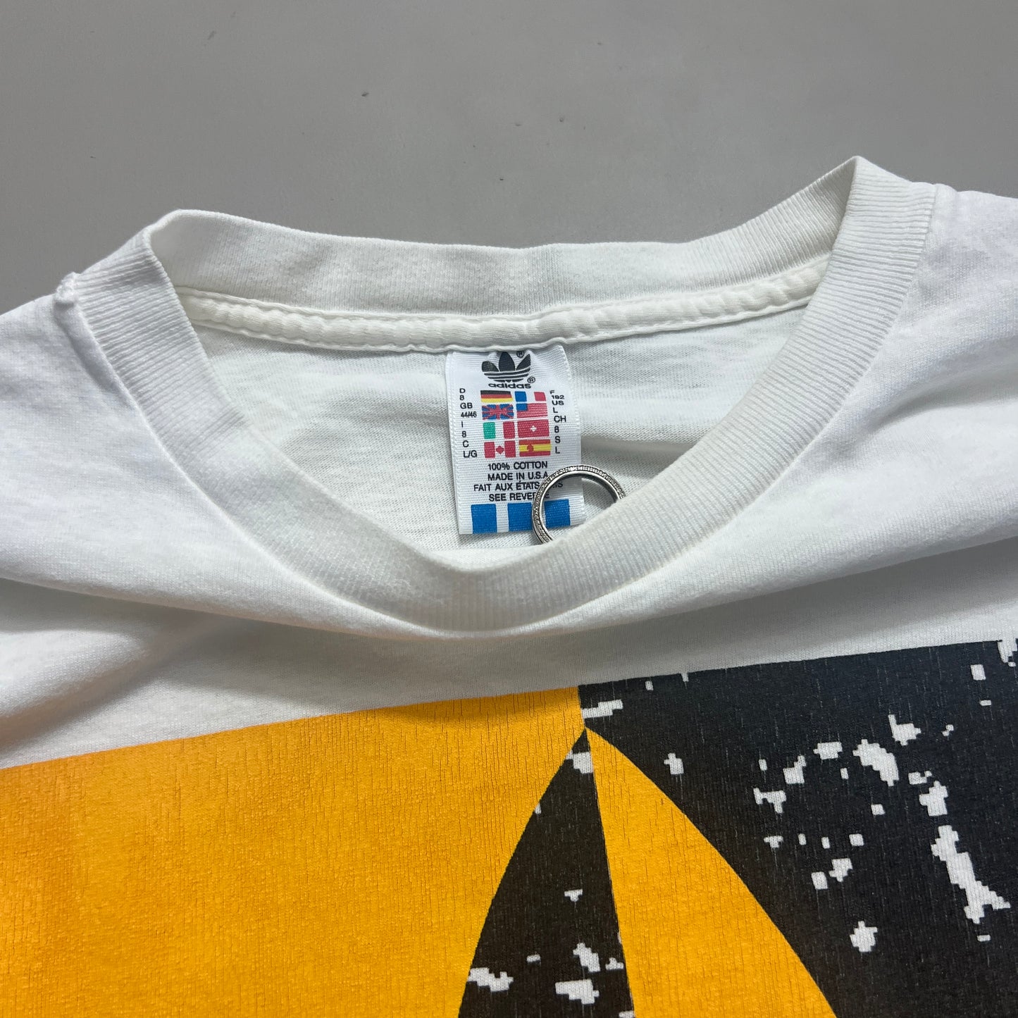 Large 1990s Adidas Tre Foil T-shirt