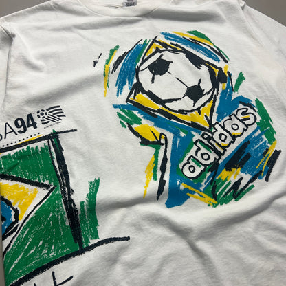 Large 1994 World Cup Usa Brazil Wrap Around T-shirt