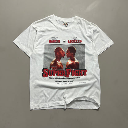XL 1987 Super Fight Hagler v Leonard Boxing T-shirt