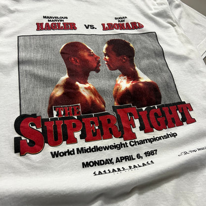 XL 1987 Super Fight Hagler v Leonard Boxing T-shirt