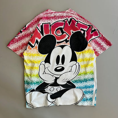 XL 1980s Mickey Mouse AOP T-shirt
