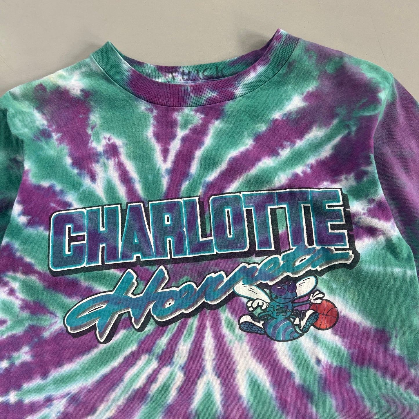Medium 1990s Charlotte Hornets Tie Dye T-shirt