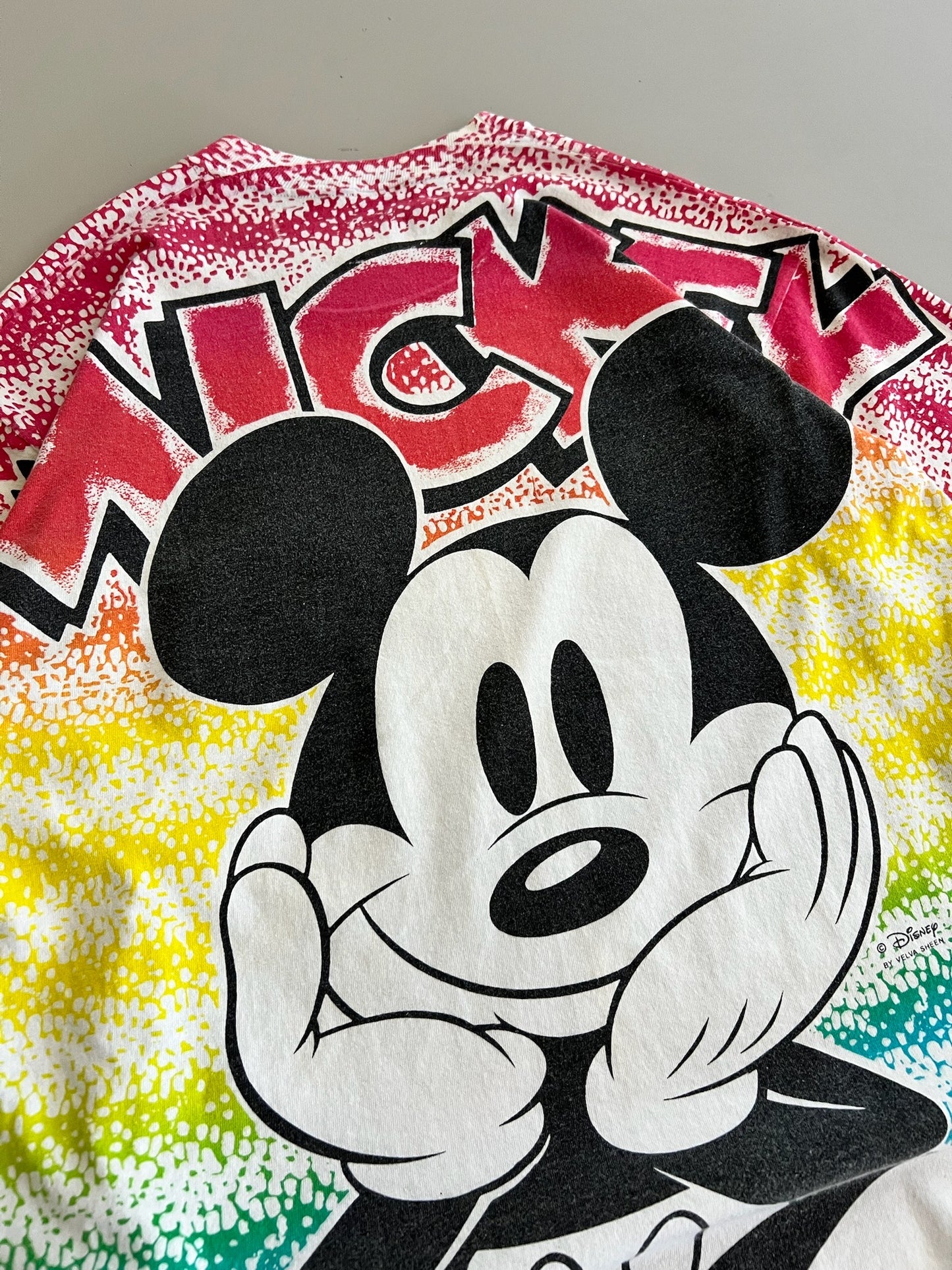XL 1980s Mickey Mouse AOP T-shirt