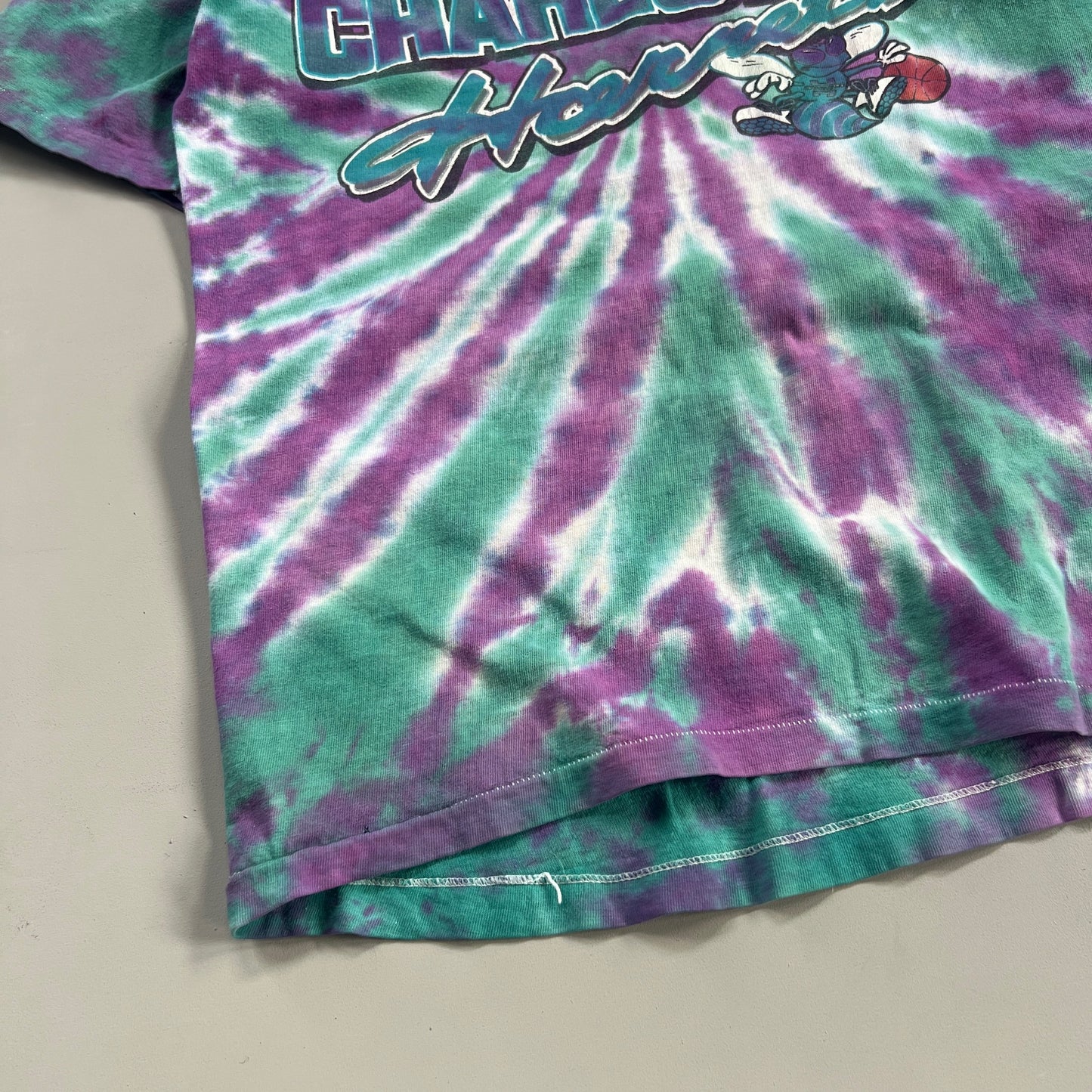 Medium 1990s Charlotte Hornets Tie Dye T-shirt
