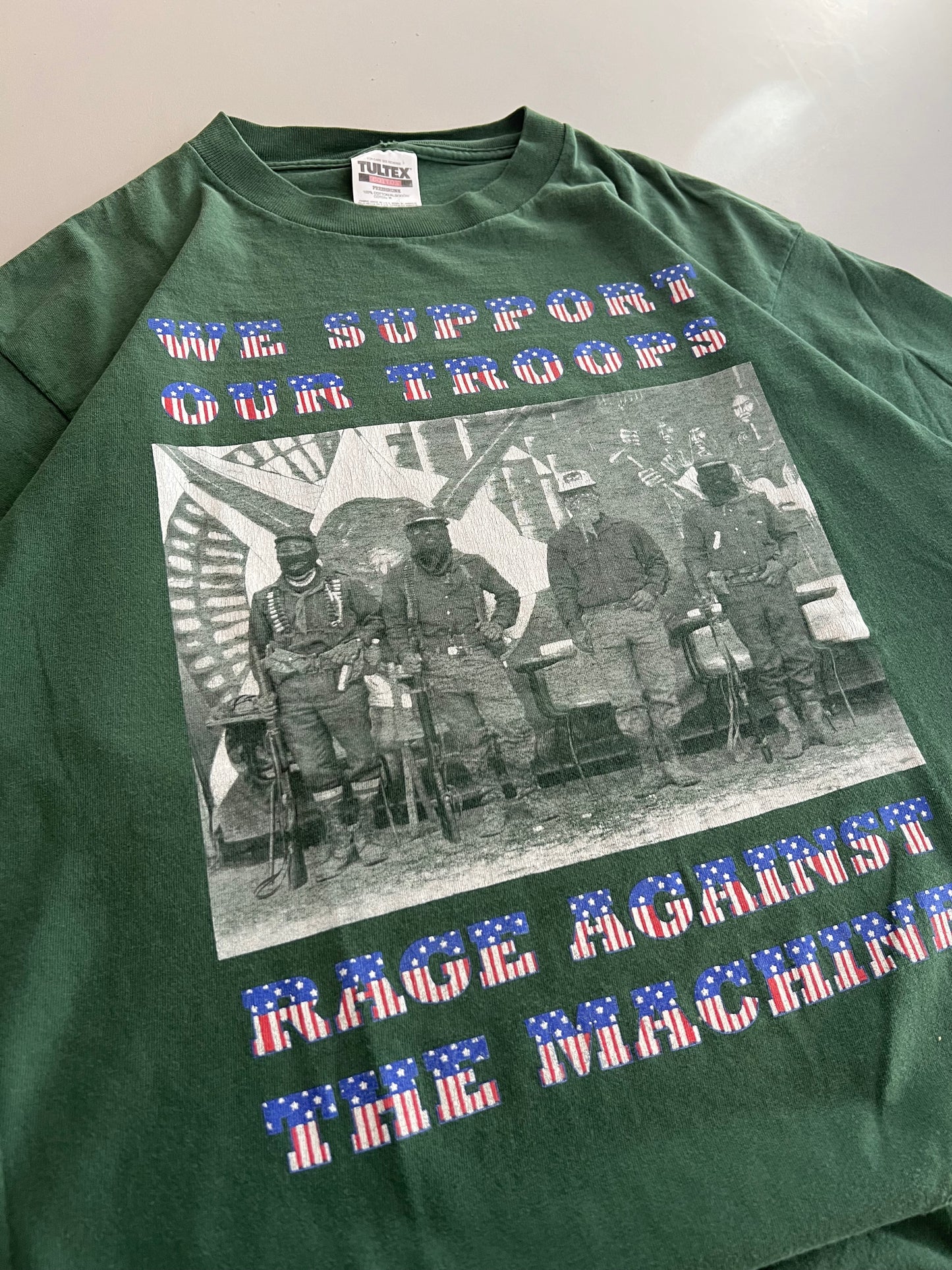 XL 90s Rage Against the Machine Support our Troops T-shirt