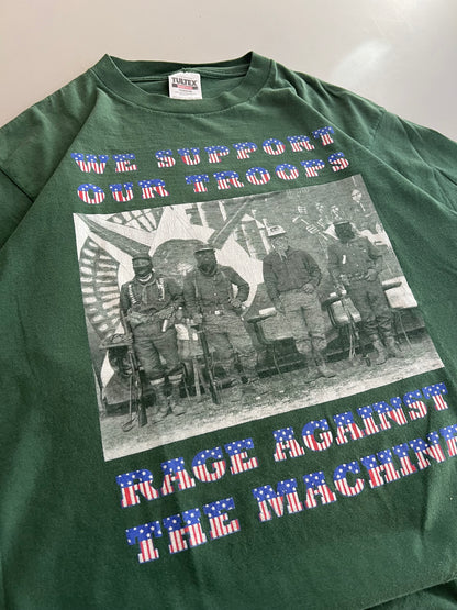 XL 90s Rage Against the Machine Support our Troops T-shirt