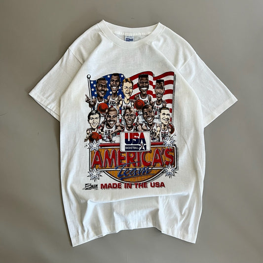 Medium 1991 USA Basketball Caricature T-shirt