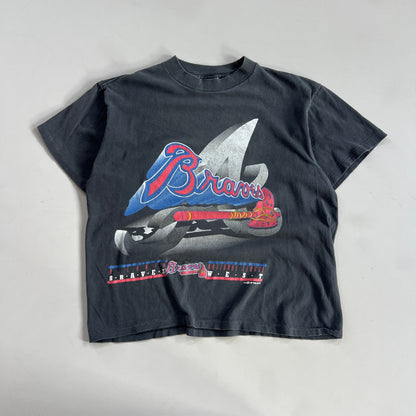 Large 1993 Atlanta Braves Shadow Logo T-shirt