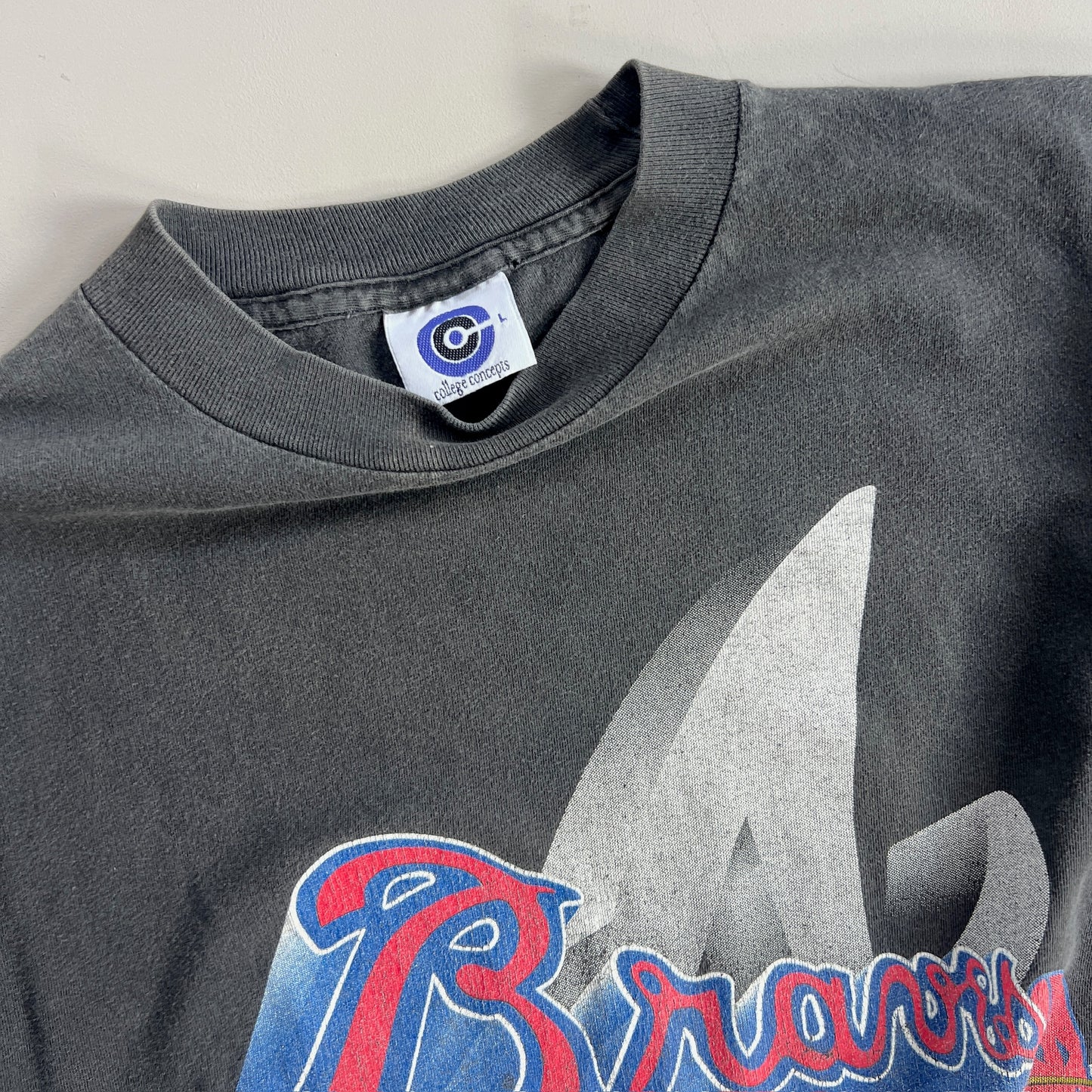 Large 1993 Atlanta Braves Shadow Logo T-shirt