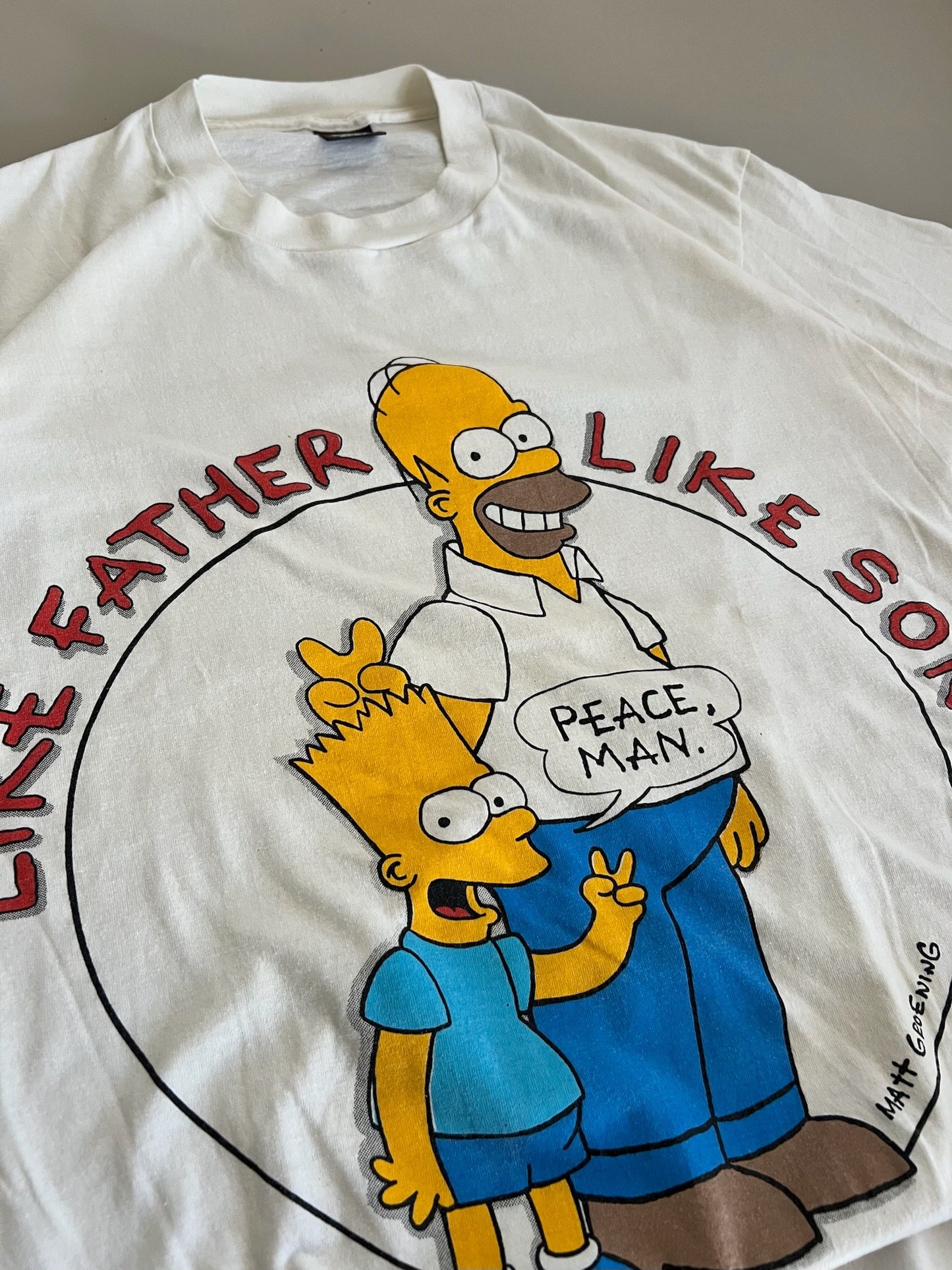 XL 90s The Simpsons Like Father Like Son T-shirt