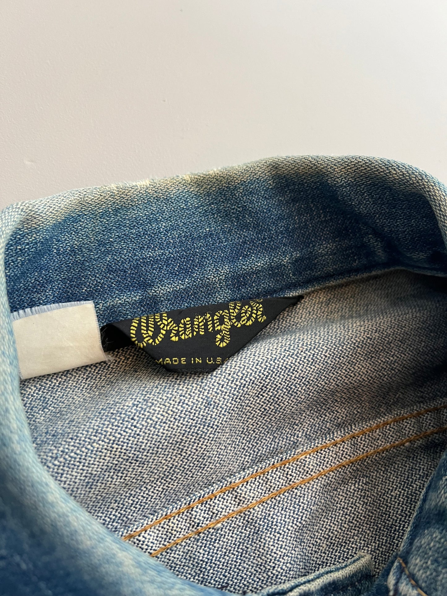 Small 80s Wrangler Harley Davidson Kawasaki Patch Denim Jacket