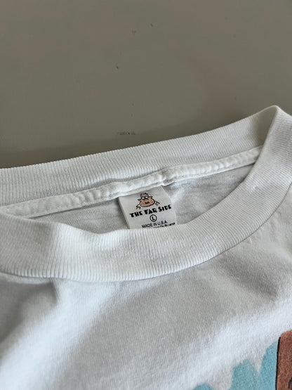 Large 1986 The Far Side Custers Last View t-shirt