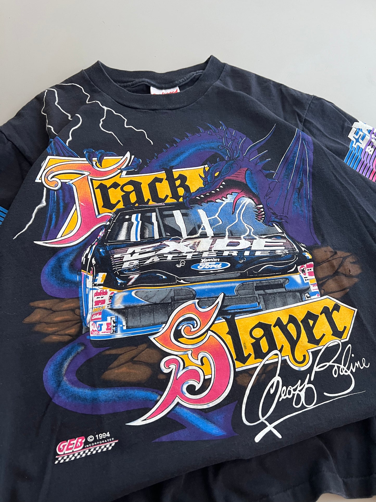 Large 1994 Geoff Bodine Exide T-shirt