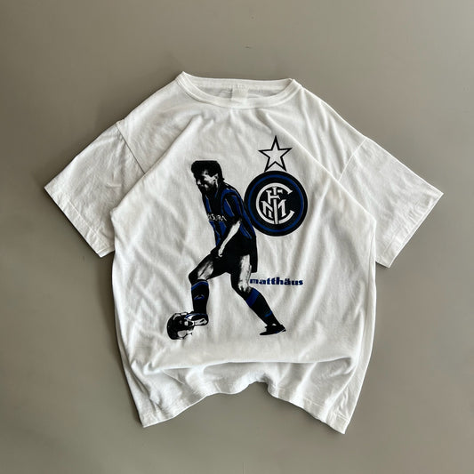 Large 80s Lothar Matthaus Inter Milan FC T-shirt