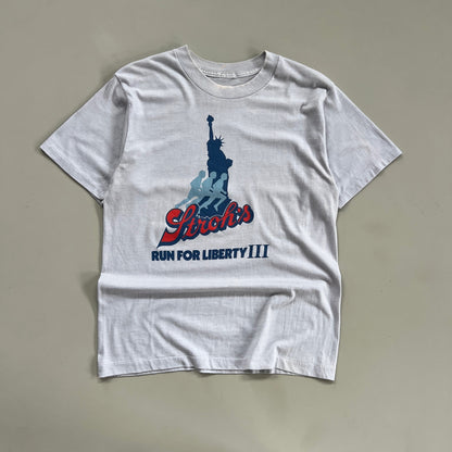 Large 1970s Stroh's Run for Liberty Adidas T-shirt