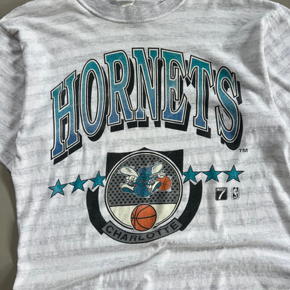 Medium 1980s Charlotte Hornets Logo7 T-shirt