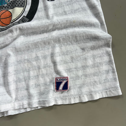 Medium 1980s Charlotte Hornets Logo7 T-shirt