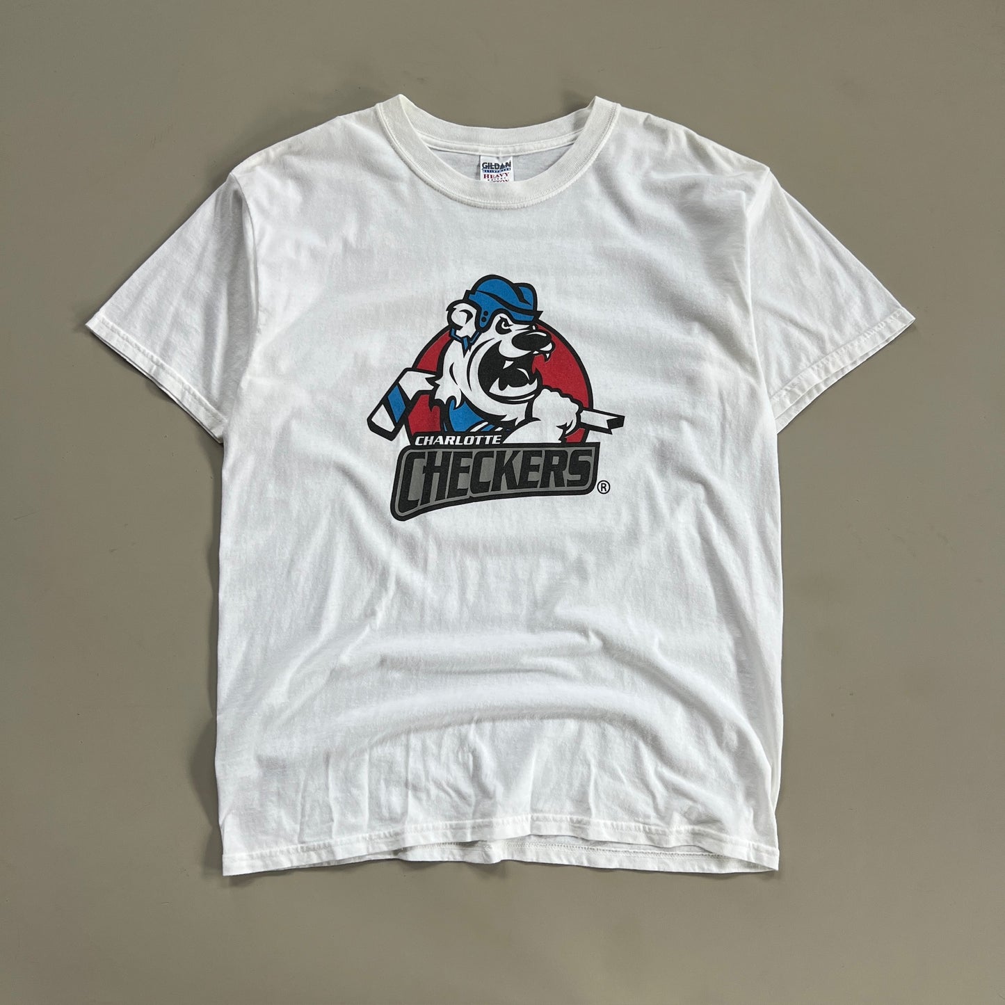Large 2000s Charlotte Checkers ECHL T-shirt
