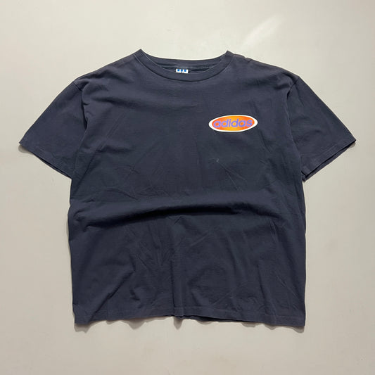 Large 90s Adidas Flame Trefoil T-shirt