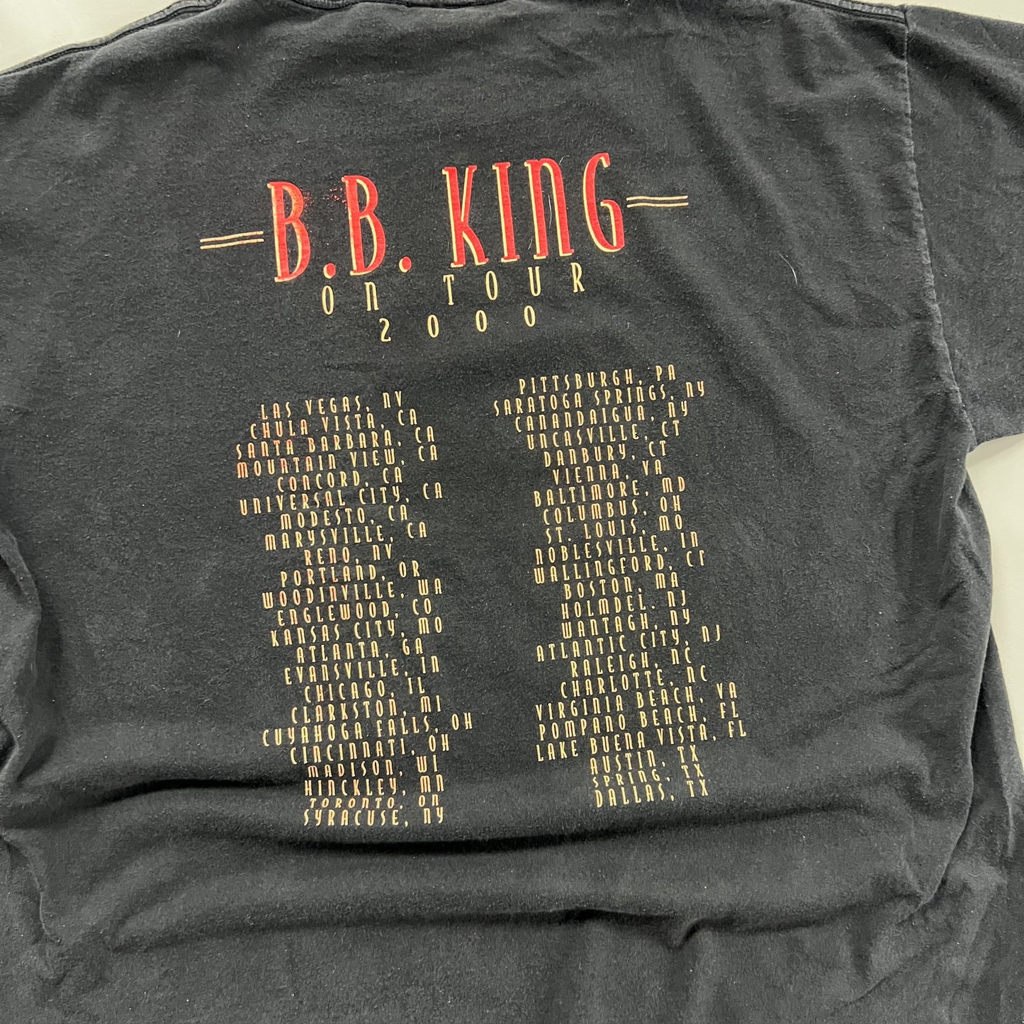 Large 2000 B.B. King On Tour T-shirt