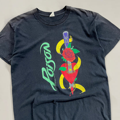 Large 1990 Poison NYE Long Beach T-shirt