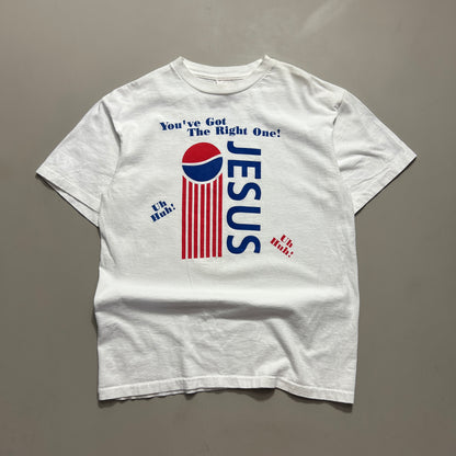 Large 80s Jesus Pepsi Parody T-shirt