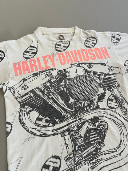 Small 90s Harley Davidson AOP T-shirt