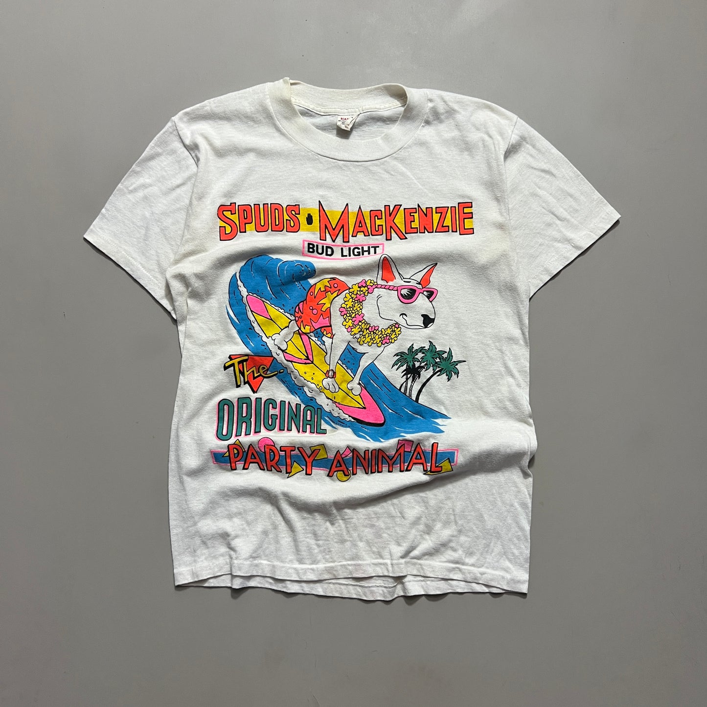 Large 1980s Spuds Mackenzie Bud Light T-shirt