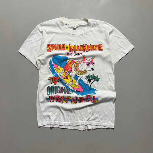 Large 1980s Spuds Mackenzie Bud Light T-shirt
