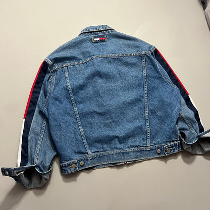 Large 1990s Tommy Hilfiger Full Zip Denim Jacket