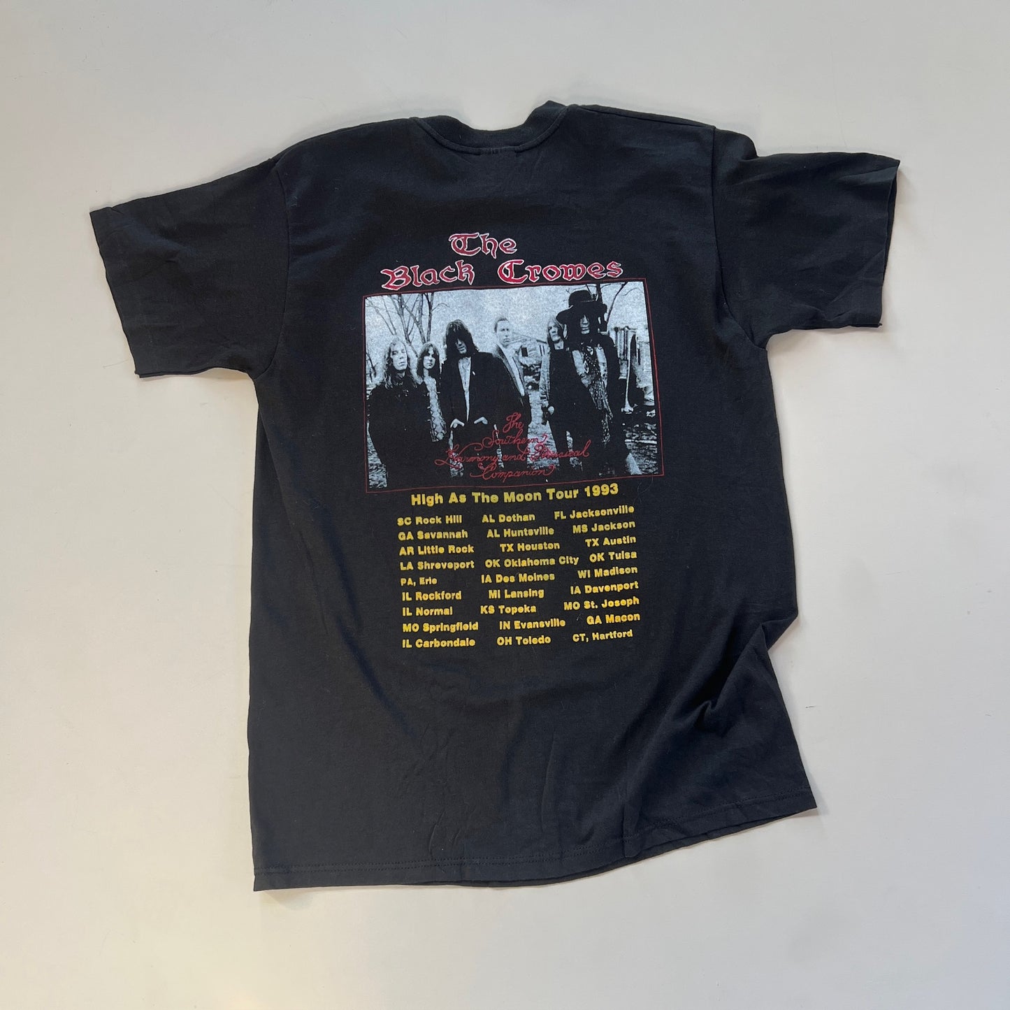 Large 1993 The Black Crowes Southern Harmony Tour T-shirt